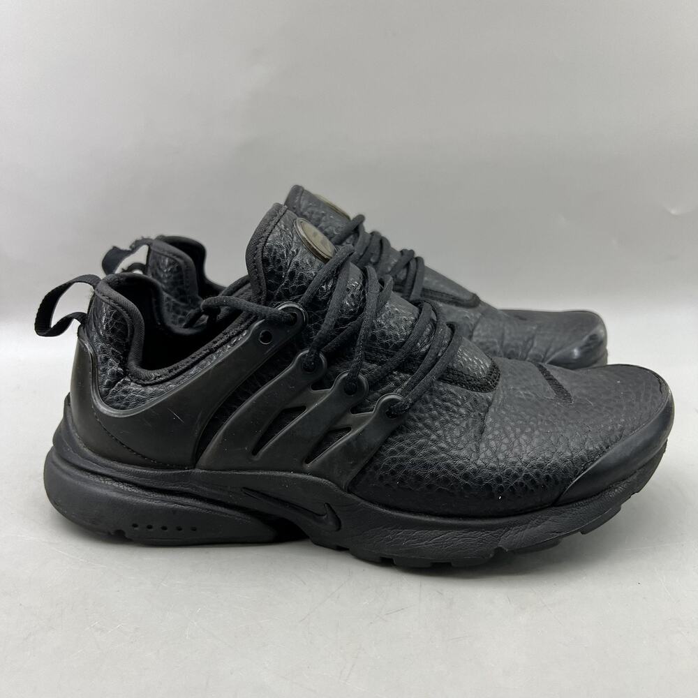 Nike Air Presto Premium Leather Shoes Women Size 6 Black Running Comfort Sneaker
